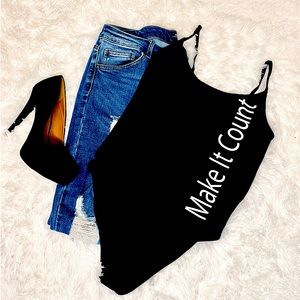 Make It Count Bodysuit (Black)